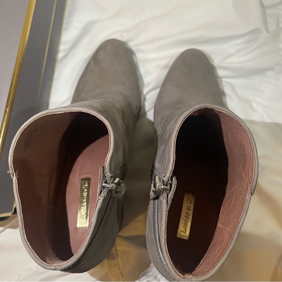 Louise Et Cie Suede &Leatjer Grey Ankle Boots - Picture 4 of 9